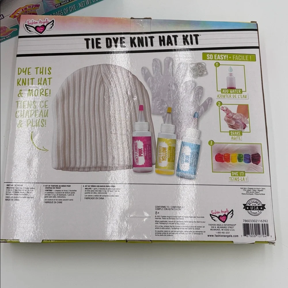NIB Tie Dye Studio Vibrant Color Kit & Toe Dye Knit Hat Kit